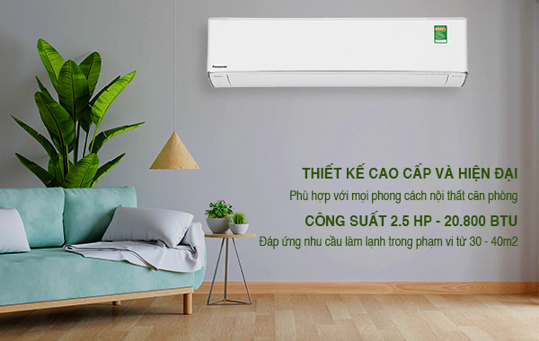 Máy lạnh Panasonic Inverter 2.5 HP CU/CS-XU24ZKH-8 - Thiết kế cao cấp hiện đại, công suất làm lạnh 2.5 HP